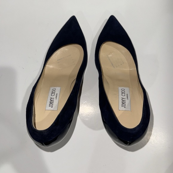 Jimmy Choo Navy Platform Pumps - Picture 2 of 6